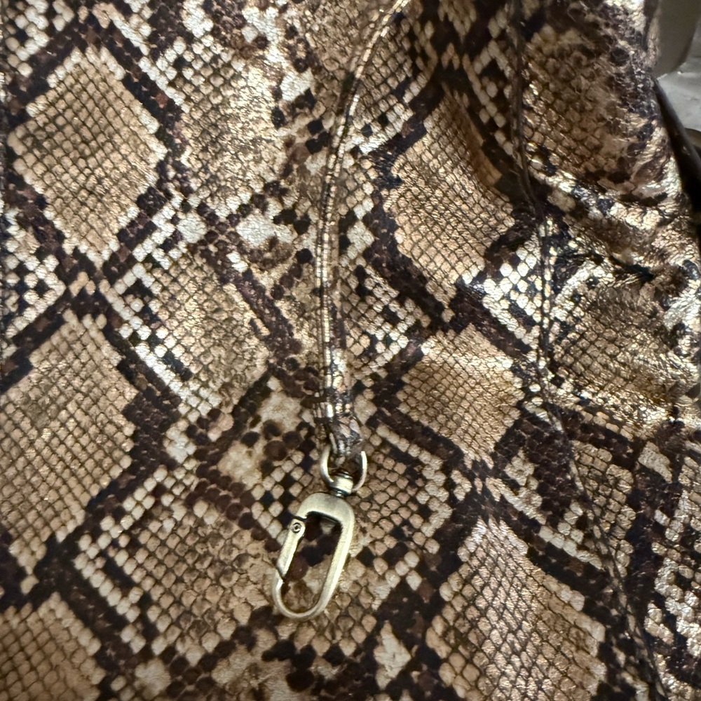 HOBO Render - Gold and Brown Snakeskin Hobo Bag - Picture 4 of 16